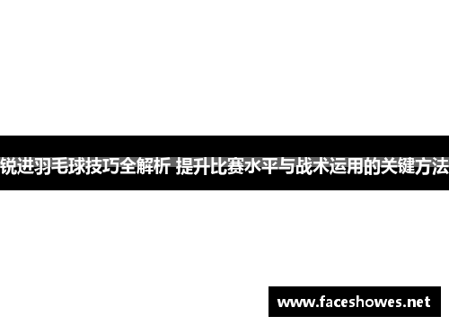 锐进羽毛球技巧全解析 提升比赛水平与战术运用的关键方法